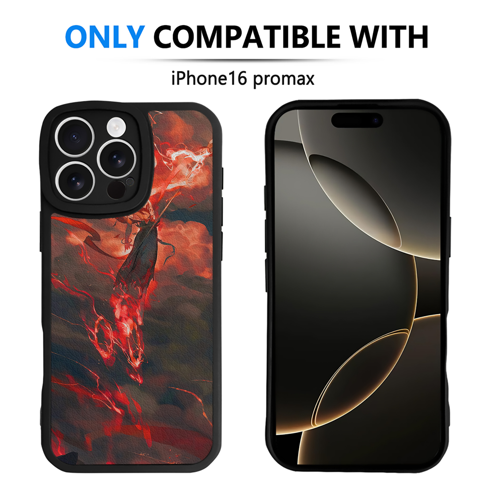 （画像用） Ne Zha 2 ナタ 魔童の大暴れ 【iPhone 16シリーズ対応】シリコンスマホケース（レザー調） 材質：シリコン